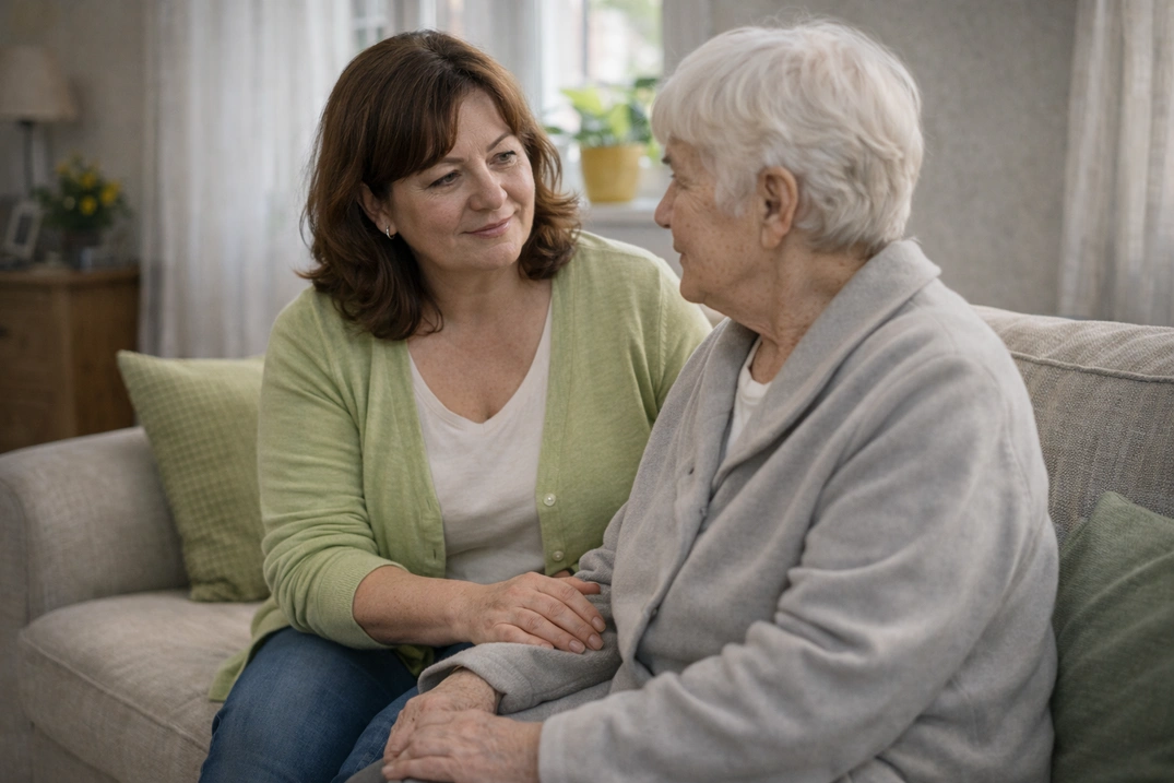 Доглядальниця з літньою жінкою в Німеччині